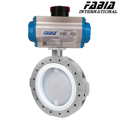 2.5 इंच 3 इंच 4 इंच हल्के Flanged Pneumatic Butterfly Valve नियंत्रण